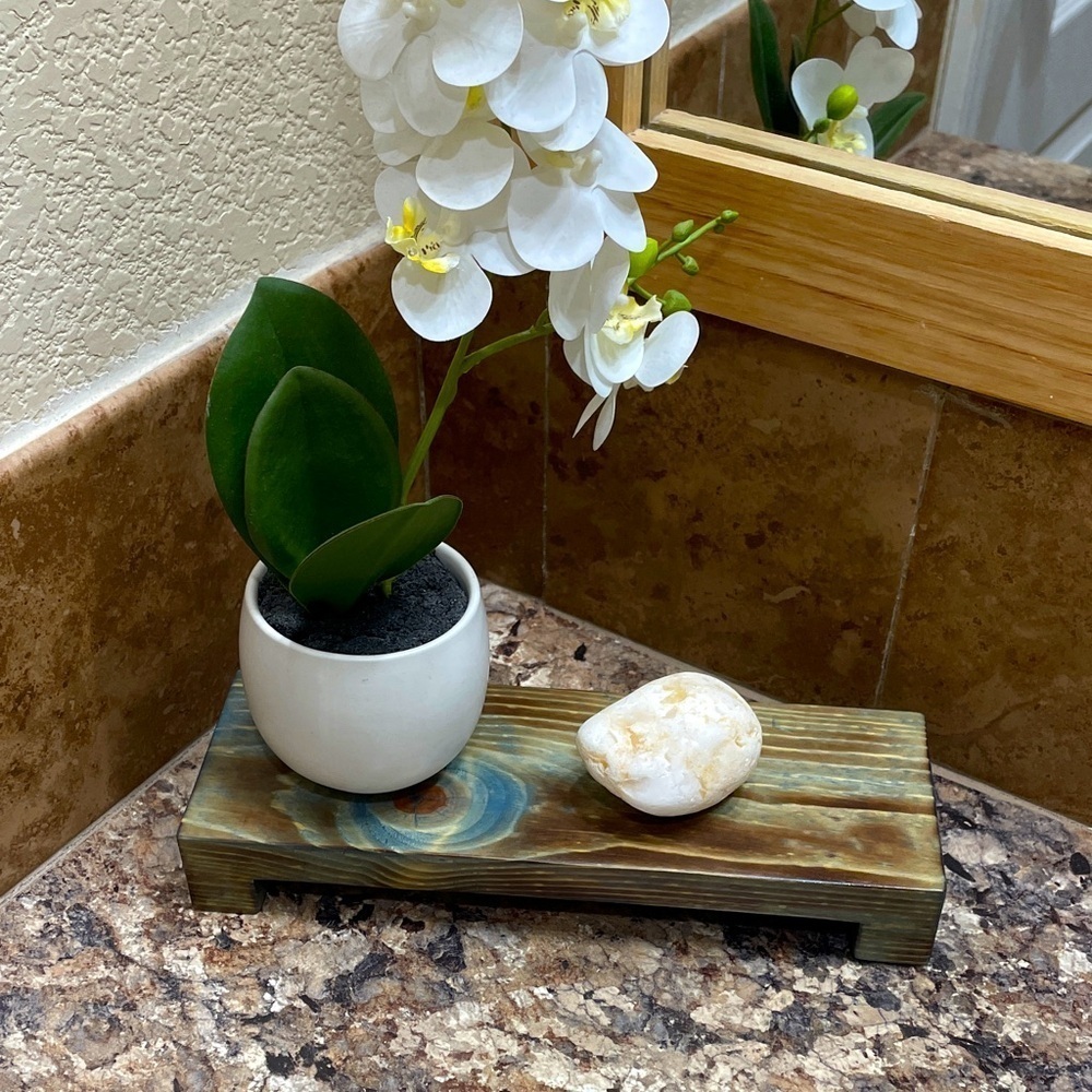 Boho Wooden Decor Stand Shelf Handmade Catch All Cabincore Cottagecore Unique